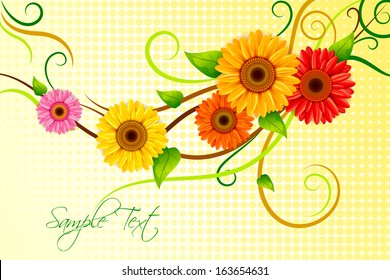 vector illustration of colorful Flower background