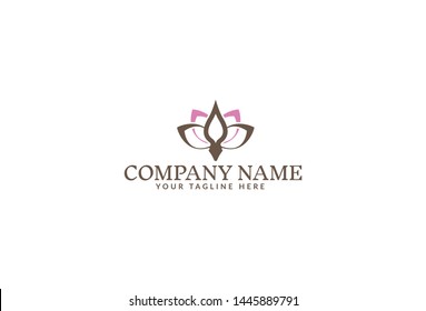 Vector illustration of colorful flower logo design. Isolated on white background.