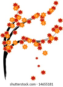 Vector illustration of colorful flowers