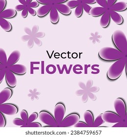 Vector illustration of colorful flowers