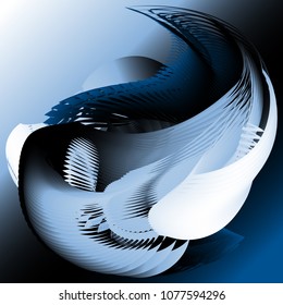 Vector illustration of a colorful fluid 3d objects. Futuristic techno concept. Complex extraterrestrial structure. Creative background consisting of a liquid shapes
