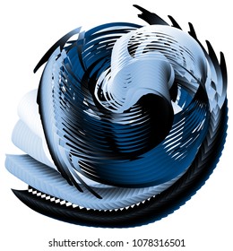 Vector illustration of a colorful fluid 3d objects. Futuristic techno concept. Complex extraterrestrial structure. Creative background consisting of a liquid shapes