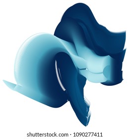 Vector illustration of a colorful fluid 3d objects. Futuristic techno concept. Complex extraterrestrial structure. Creative background consisting of a liquid shapes