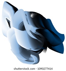 Vector illustration of a colorful fluid 3d objects. Futuristic techno concept. Complex extraterrestrial structure. Creative background consisting of a liquid shapes