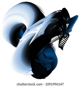 Vector illustration of a colorful fluid 3d objects. Futuristic techno concept. Complex extraterrestrial structure. Creative background consisting of a liquid shapes