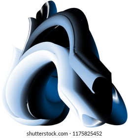 Vector illustration of a colorful fluid 3d objects. Futuristic techno concept. Complex extraterrestrial structure. Creative background consisting of a liquid shapes.