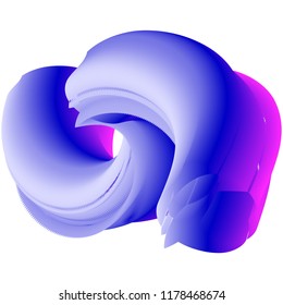 Vector illustration of a colorful fluid 3d objects against white backdrop. Futuristic techno concept. Complex extraterrestrial structure. Creative background consisting of a liquid shapes.