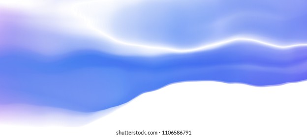 Vector illustration of a colorful fluid curves smoothly flowing into each other. Liquid color background with diffusion gradients. Multicolored wavy wallpaper in pastel tone.