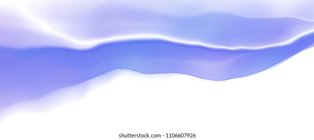 Vector illustration of a colorful fluid curves smoothly flowing into each other. Liquid color background with diffusion gradients. Multicolored wavy wallpaper in pastel tone.