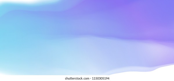 Vector illustration of a colorful fluid curves smoothly flowing into each other. Liquid color background with diffusion gradients. Multicolored wavy wallpaper in pastel tone.