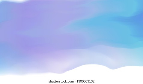 Vector illustration of a colorful fluid curves smoothly flowing into each other. Liquid color background with diffusion gradients. Multicolored wavy wallpaper in pastel tone.