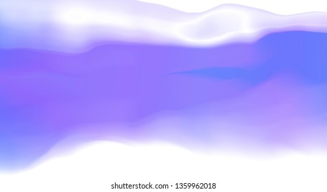 Vector illustration of a colorful fluid curves smoothly flowing into each other. Liquid color background with diffusion gradients. Multicolored wavy wallpaper in pastel tone.