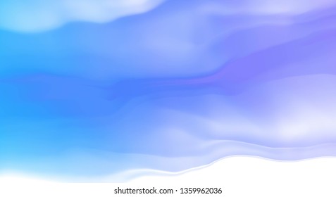 Vector illustration of a colorful fluid curves smoothly flowing into each other. Liquid color background with diffusion gradients. Multicolored wavy wallpaper in pastel tone.