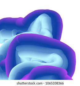 Vector illustration of a colorful fluid objects smoothly flowing into each other. Liquid color background. Multicolored geometric wallpaper.