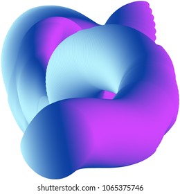 Vector illustration of a colorful fluid objects smoothly flowing into each other. Liquid color background. Multicolored geometric wallpaper.