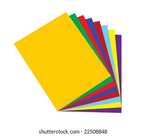 vector illustration of colorful folders