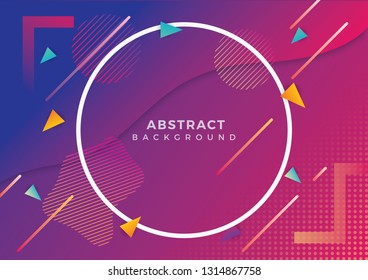 Vector Illustration : Colorful geometric background. Fluid shapes composition