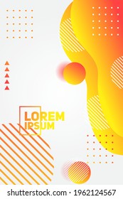 Vector illustration of Colorful geometric background. Fluid shapes composition. Perfect for backgrounds for magazine cover, Banner, Poster, Wallpaper.