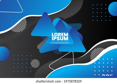 Vector illustration of Colorful geometric background. Fluid shapes composition. Perfect for backgrounds for magazine cover, Banner, Poster, Wallpaper.