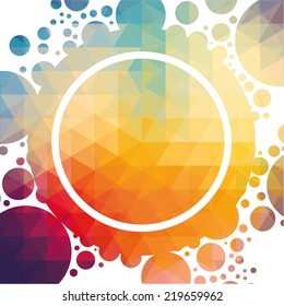 vector illustration of colorful geometric background with circles