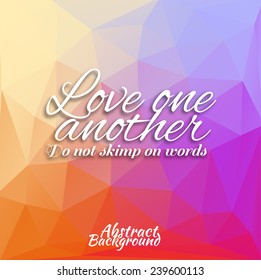 vector illustration of colorful geometric background, labels, badges, logo, St. Valentine's Day in February
