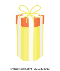 Dibujo vectorial caja de regalo colorida con cinta y arco.