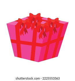 Vector illustration colorful gift boxe with ribbon and bow.