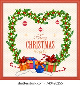 vector illustration of colorful gift and presents for Merry Christmas and New Year