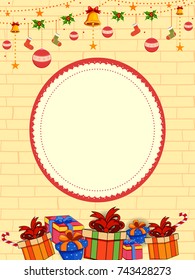 vector illustration of colorful gift and presents for Merry Christmas and New Year