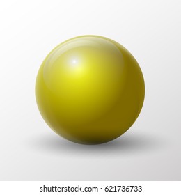 Vector illustration of a colorful glossy ball. Isolated on white background.
