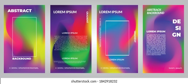 vector illustration of colorful gradient design. Stylish fluid hipster graphics. fluid background for poster design. Blue, yellow, red, orange, pink and green. Banner background and social media post