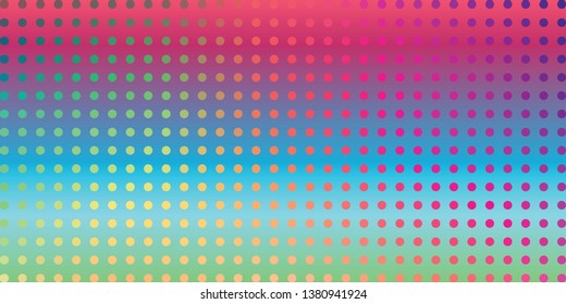 vector illustration of colorful gradient and rainbow dots pattern for bright backgrounds