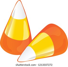 Vector illustration of colorful Halloween candy