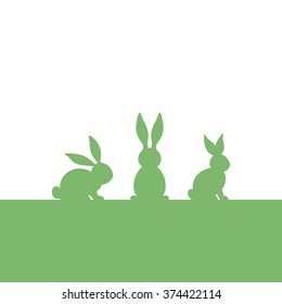Vector Illustration of a Colorful Happy Easter Greeting Card Design