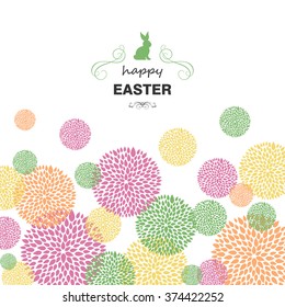 Vector Illustration of a Colorful Happy Easter Greeting Card Design
