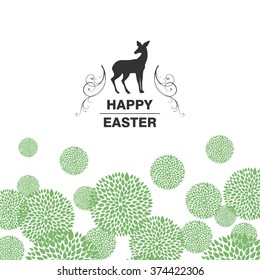 Vector Illustration of a Colorful Happy Easter Greeting Card Design