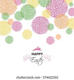 Vector Illustration of a Colorful Happy Easter Greeting Card Design