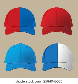 Vector illustration of colorful hats all together in one.