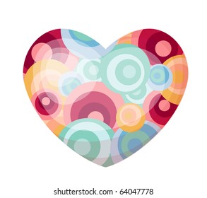 Vector illustration of colorful heart.