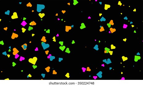 Vector Illustration of a Colorful Heart Object Background