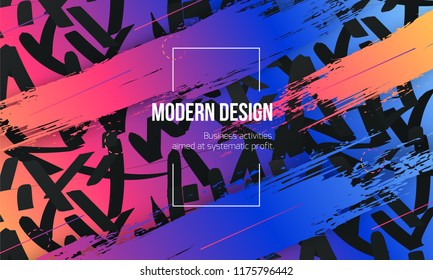 vector illustration. colorful hipster background, stylish minimalistic design frame for the text header or wallpaper for the site. graphic arts