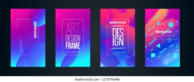 vector illustration. colorful hipster background, stylish minimalistic design frame for the text header or wallpaper for the site. graphic arts
