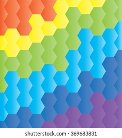 vector illustration of colorful honeycomb pattern