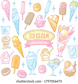 Vector illustration of colorful icecream
