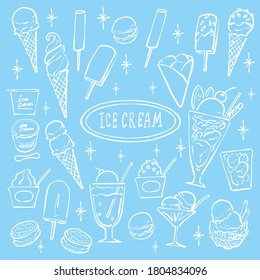 Vector illustration of colorful icecream