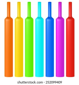 Vector illustration of colorful isolation heat shrink.