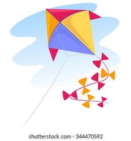 Vector Illustration of a colorful Kite