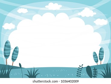 Vector Illustration Of Colorful Landscape