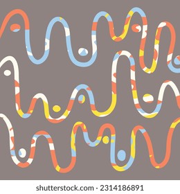 Ilustración vectorial de líneas coloridas