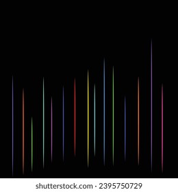 ilustración vectorial con líneas coloridas como un espectro